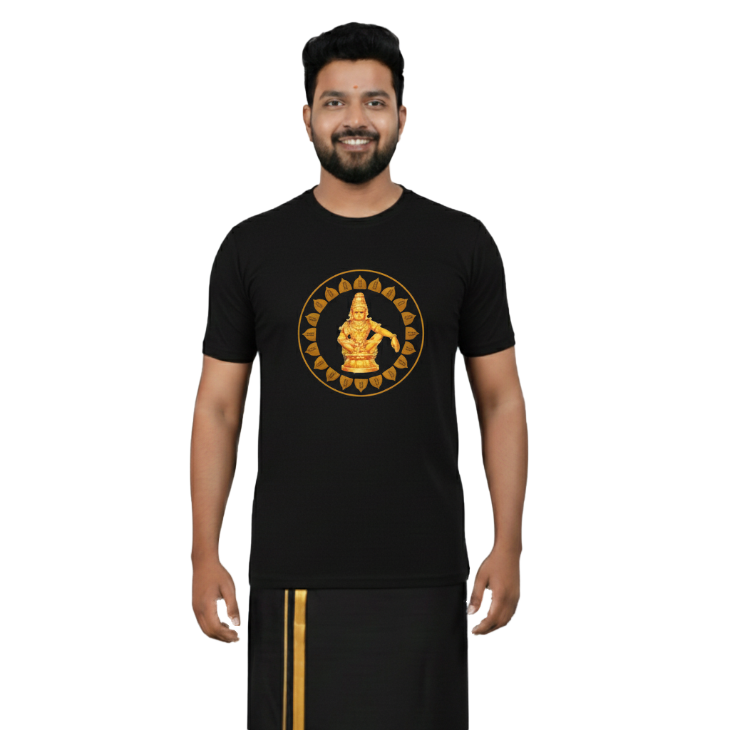 Men’s Graphic Print Round Neck T-Shirt - Ayyappan