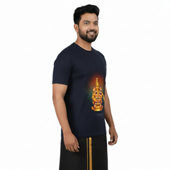 Men’s Graphic Print Round Neck T-Shirt- Ayyappan (170 GSM single jersey)