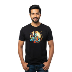 Men’s Graphic Print Round Neck T-Shirt- Jai Shree Ram (170 GSM single jersey)