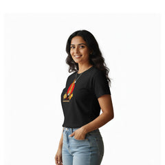 Women’s Graphic Print Round Neck T-Shirt-Thirupathi Balaji (170 GSM single jersey)