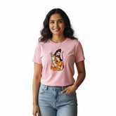 Women’s Graphic Print Round Neck T-Shirt- Jai Shree Ram (170 GSM single jersey)