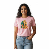 Women’s Graphic Print Round Neck T-Shirt- Murugan (170 GSM single jersey)