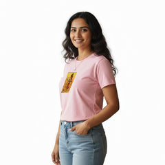 Women’s Graphic Print Round Neck T-Shirt- Hanuman(170 GSM single jersey)
