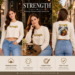 Women’s Crop top full Sleeve - 270 GSM