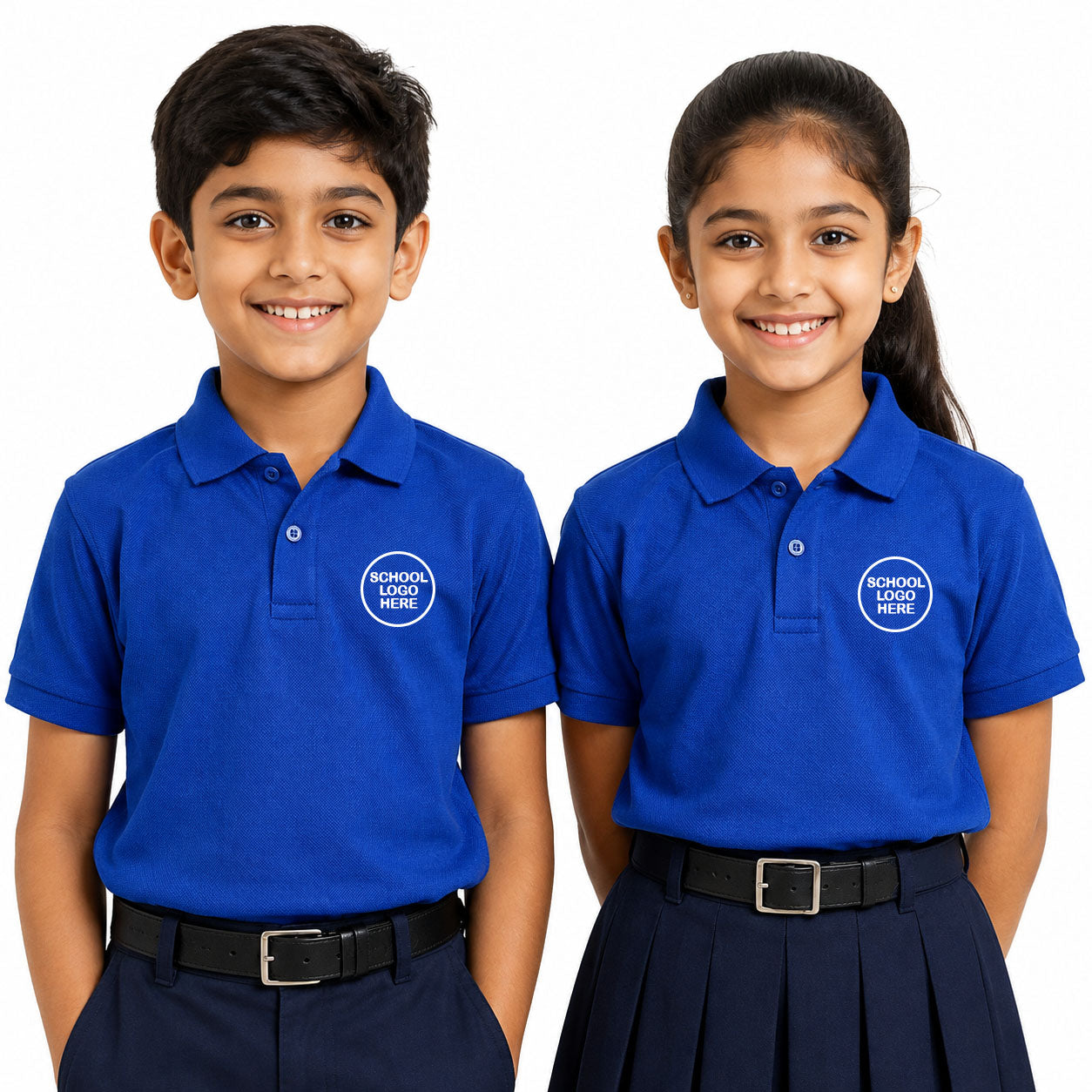 Demo Listing - Kid's unisex Polo House Colours School Uniform T-Shirt - 200GSM Mars Pique fabric (100% Micro Polyester) - Style Code: 1025
