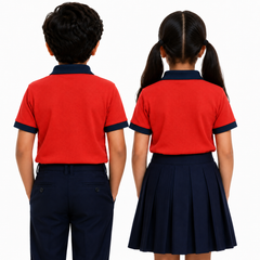 Demo Listing - Kid's Unisex Polo Plain School Uniform T-Shirt - 230GSM Nirmal Knit pique(100 % Micro polyester - Style Code: 1026