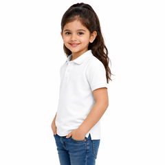 Girl’s Plain Polo T-Shirt - 250 GSM (100% premium compact cotton pique)