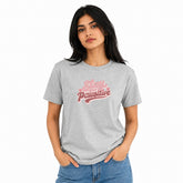 Dog Lover's Round Neck T-Shirts For Women - Stay Pawsitive - (170 GSM) single jersey