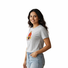 Women’s Graphic Print Round Neck T-Shirt-Thirupathi Balaji (170 GSM single jersey)