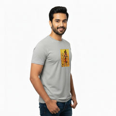Men’s Graphic Print Round Neck T-Shirt- Hanuman (170 GSM single jersey)
