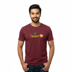 Men’s Graphic Print Round Neck T-Shirt- Murugan (170 GSM single jersey)