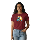 Women’s Graphic Print Round Neck T-Shirt- Jai Shree Ram (170 GSM single jersey)