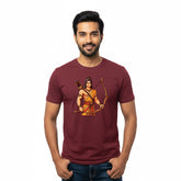 Men’s Graphic Print Round Neck T-Shirt- Jai Shree Ram (170 GSM single jersey)