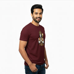 Men’s Graphic Print Round Neck T-Shirt- Hanuman (170 GSM single jersey)