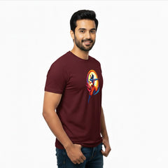 Men’s Graphic Print Round Neck T-Shirt- Jai Shree Ram (170 GSM single jersey)