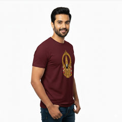 Men’s Graphic Print Round Neck T-Shirt-Tirupathi Balaji (170 GSM single jersey)