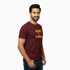 Men’s Graphic Print Round Neck T-Shirt-Tirupathi Balaji (170 GSM single jersey)