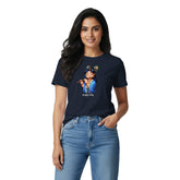 Women’s Graphic Print Round Neck T-Shirt- Krishna (170 GSM single jersey)