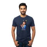 Men’s Graphic Print Round Neck T-Shirt- Krishna (170 GSM single jersey)