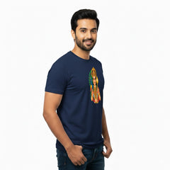 Men’s Graphic Print Round Neck T-Shirt- Murugan (170 GSM single jersey)