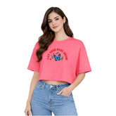 Women’s Oversized Half Sleeve Crop Top - Soul Grow (220 GSM Interlock Fabric)