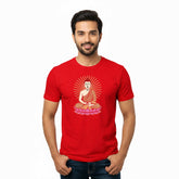 Men’s Graphic Print Round Neck T-Shirt- Buddha (170 GSM single jersey)