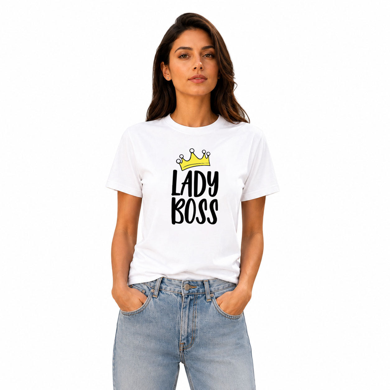 Women's Crew Neck t-shirt - Lady Boss (170 GSM single jersey)