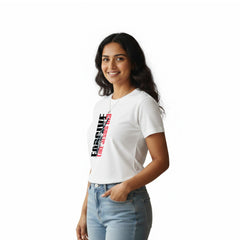 Women’s Graphic Print Round Neck T-Shirt-Jesus(170 GSM single jersey)