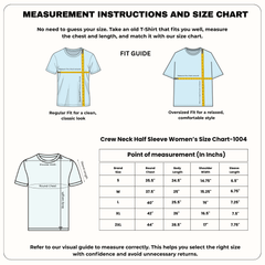 Women’s Graphic Print Round Neck T-Shirt- Buddha (170 GSM single jersey)