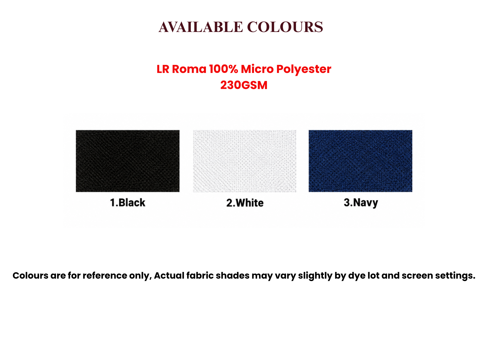 Demo Listing - Kid's Shorts - 230 GSM LR Roma 100% Micro Polyester - Style Code: 1034