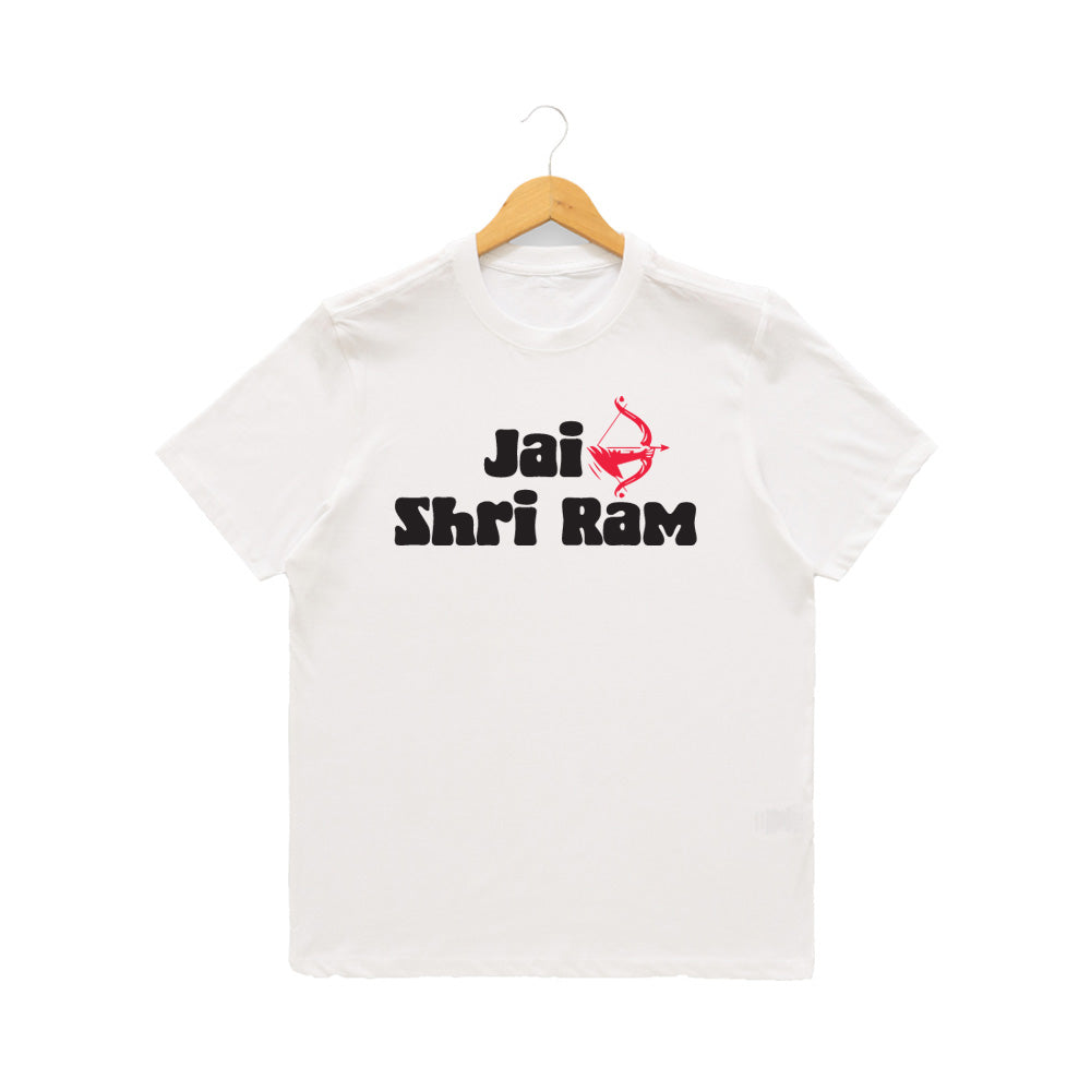 Men’s Graphic Print Round Neck T-Shirt- Jai Shree Ram (170 GSM single jersey)