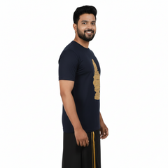 Men’s Graphic Print Round Neck T-Shirt- Ayyappan (170 GSM single jersey)