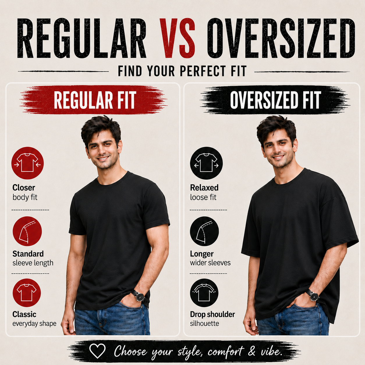 Men’s Oversized T-Shirt - Caelum (225 GSM heavyweight fabric)