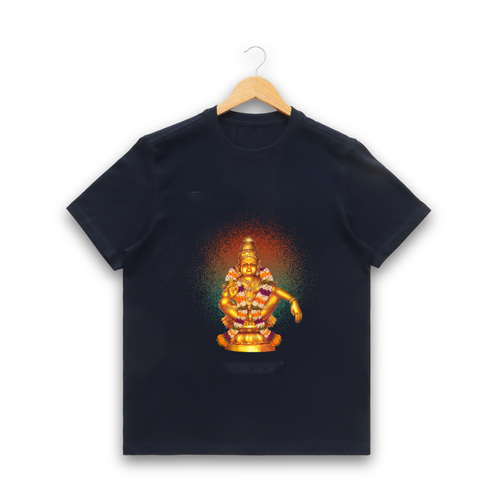 Men’s Graphic Print Round Neck T-Shirt- Ayyappan (170 GSM single jersey)
