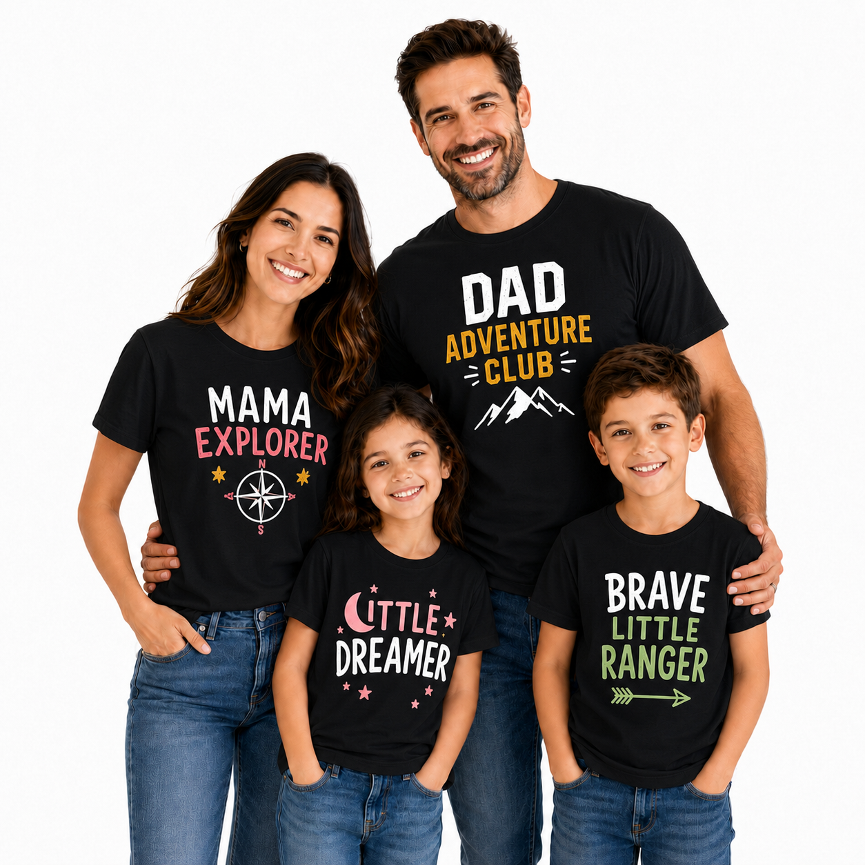 Adventure Family Matching Round Neck T-Shirt for Son –Brave Little Ranger- (170 GSM) single jersey