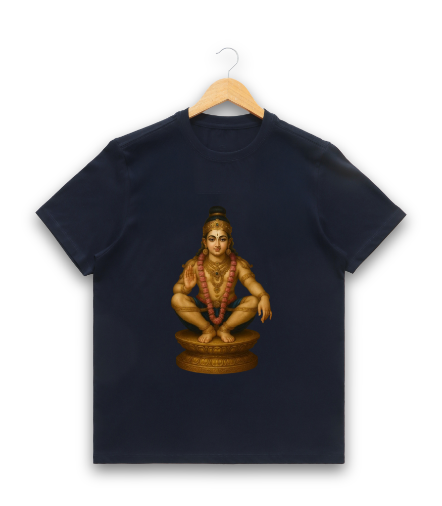 Men’s Graphic Print Round Neck T-Shirt- Ayyappan (170 GSM single jersey)