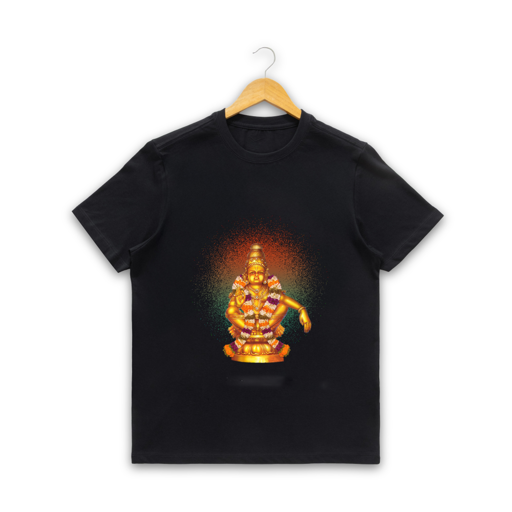 Men’s Graphic Print Round Neck T-Shirt- Ayyappan (170 GSM single jersey)