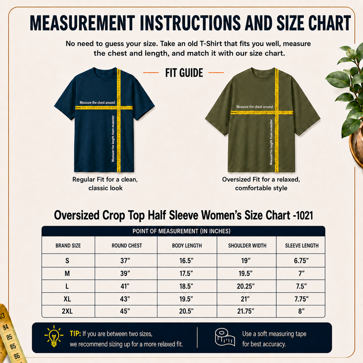 Women’s Oversized Half Sleeve Crop Top - Stay Iconic (220 GSM Interlock Fabric)