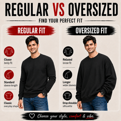Men’s Graphic Print Round Neck Sweatshirt - 270 GSM