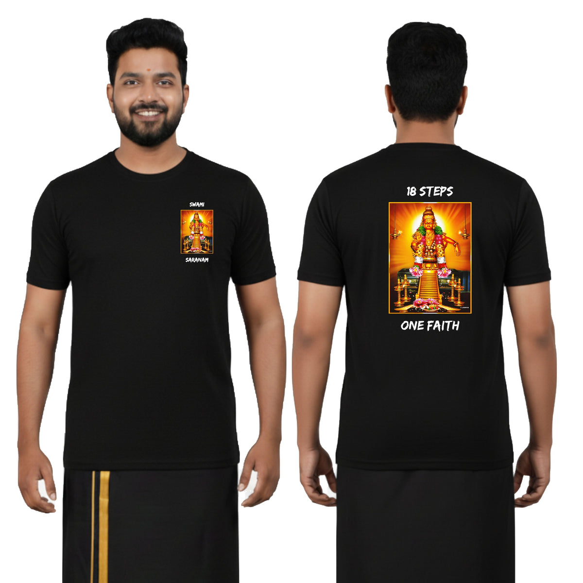 Men’s Graphic Print Round Neck T-Shirt - Ayyappan