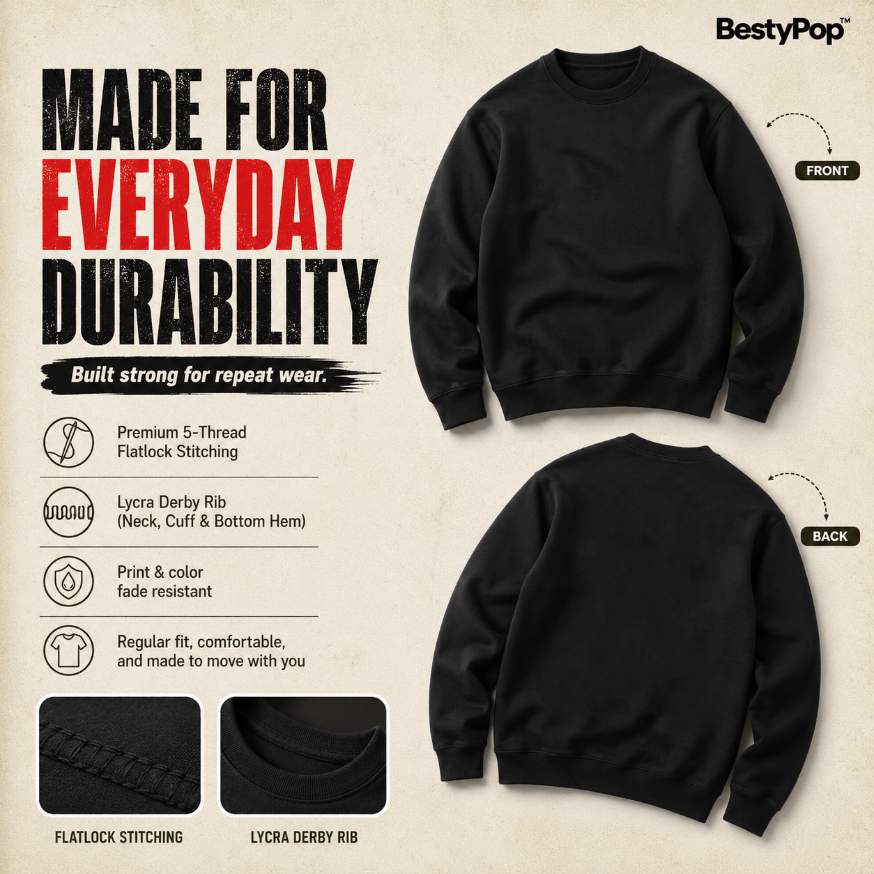 Girl’s Round Neck Sweatshirt