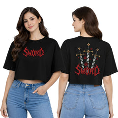 Women’s Oversized Half Sleeve Crop Top - 220 GSM