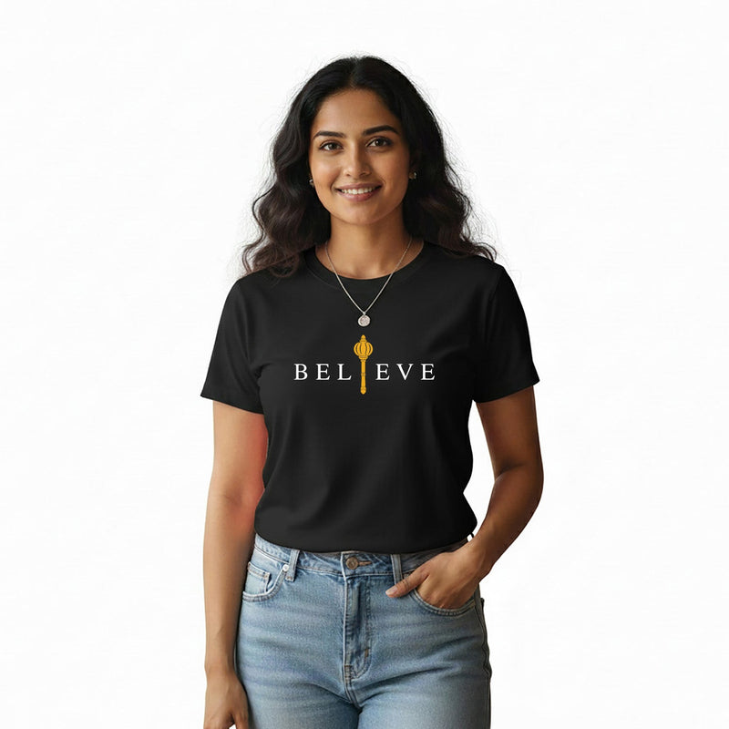 Women’s Graphic Print Round Neck T-Shirt- Hanuman(170 GSM single jersey)
