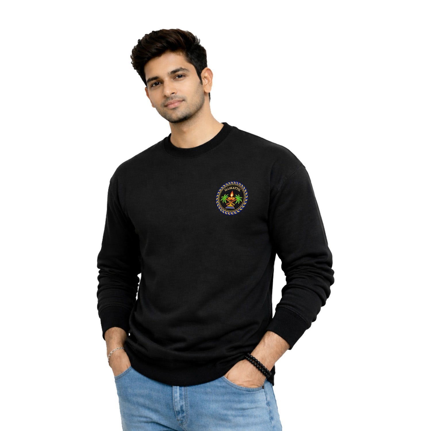 Men’s Graphic Print Round Neck Sweatshirt - 270 GSM