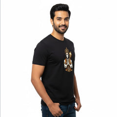 Men’s Graphic Print Round Neck T-Shirt- Hanuman (170 GSM single jersey)