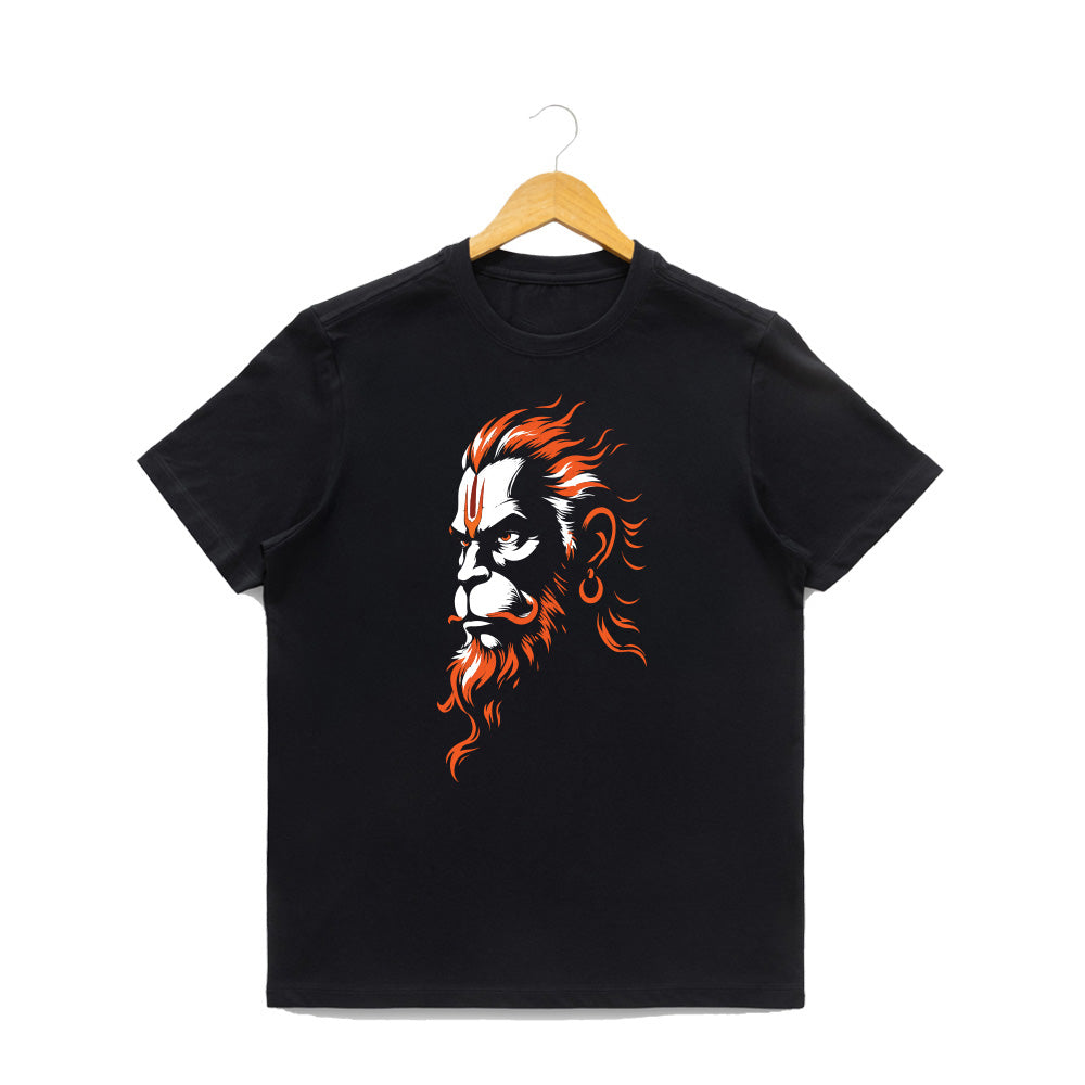 Men’s Graphic Print Round Neck T-Shirt- Hanuman (170 GSM single jersey)