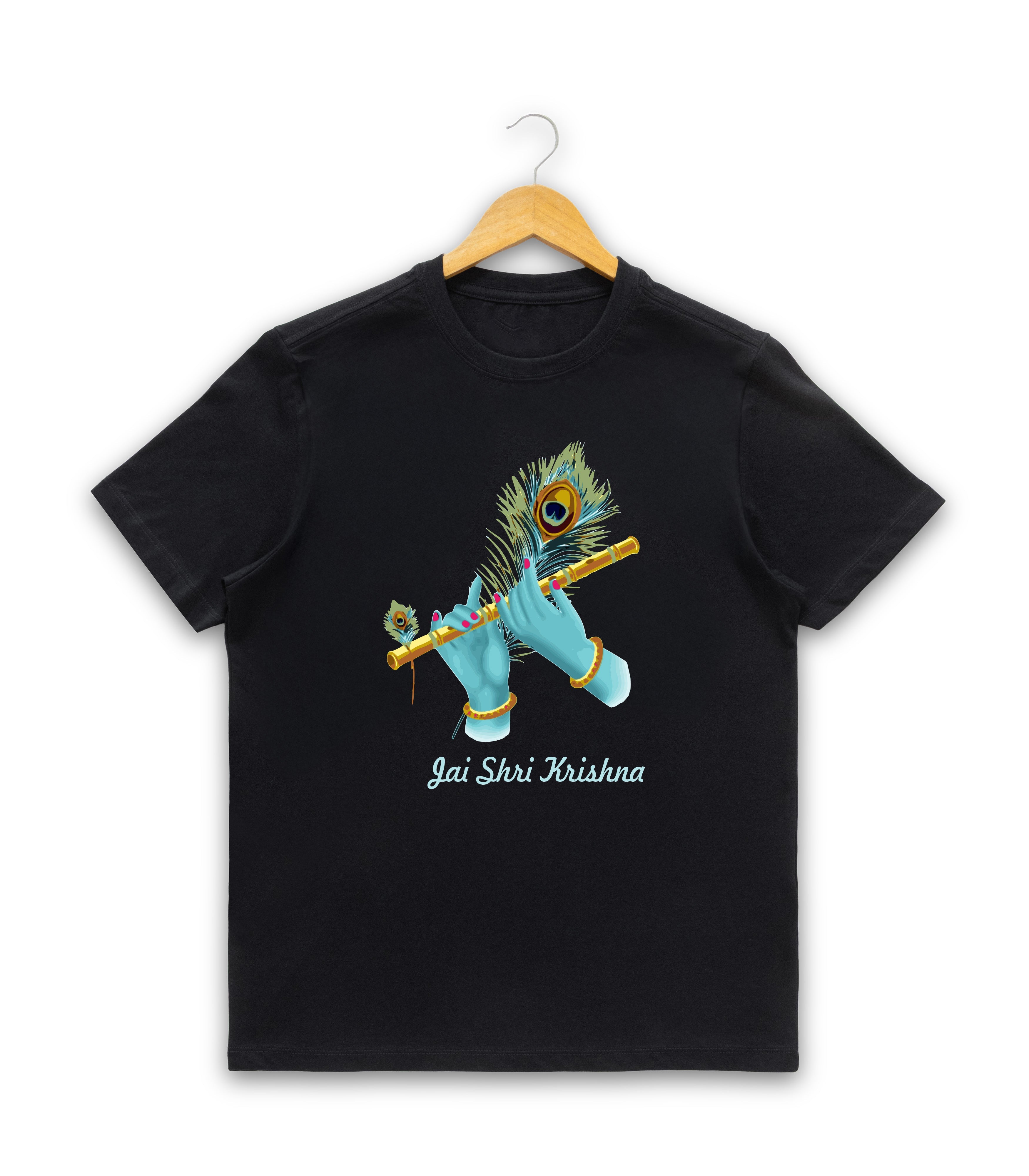 Women’s Graphic Print Round Neck T-Shirt- Krishna (170 GSM single jersey)
