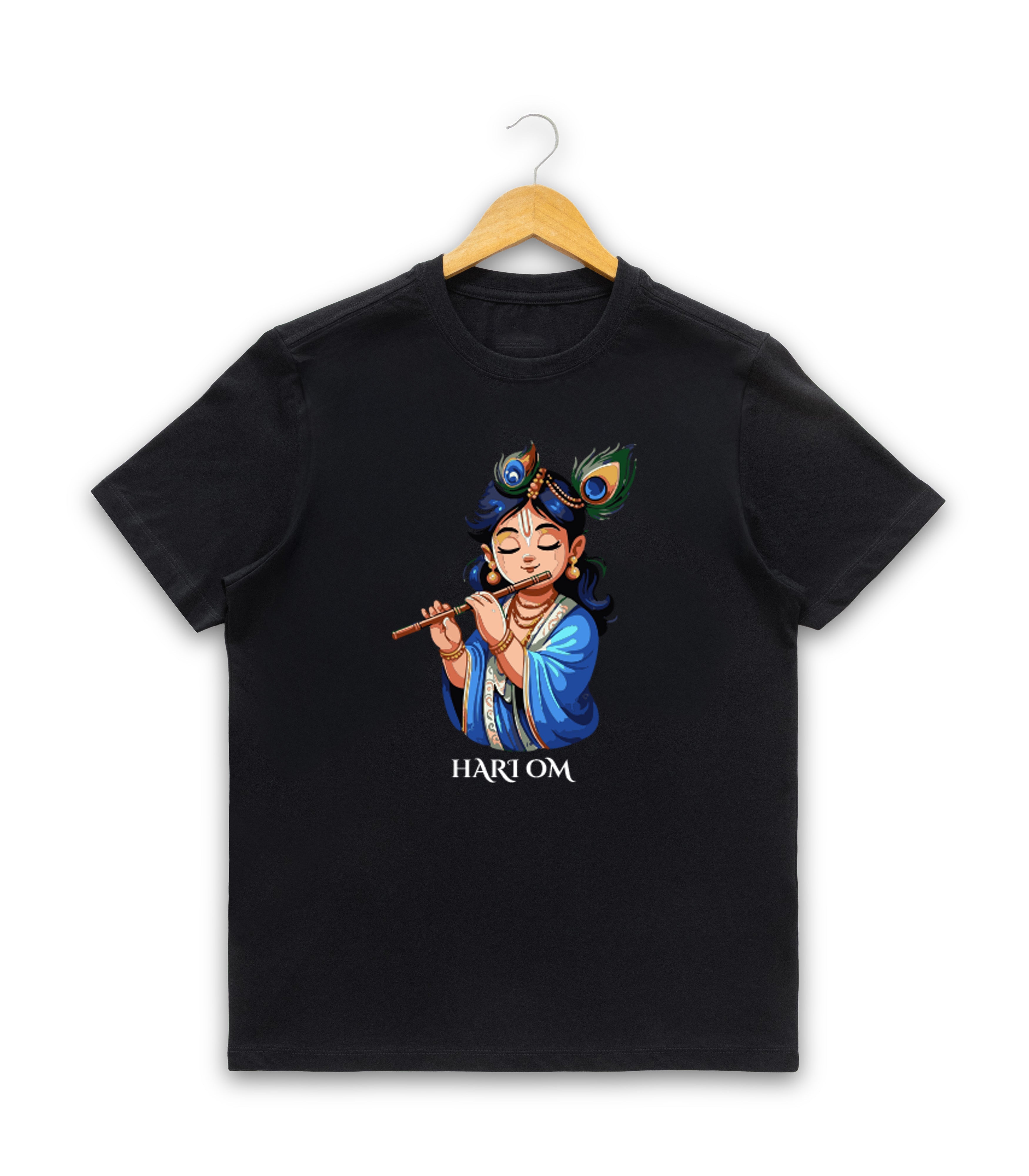 Women’s Graphic Print Round Neck T-Shirt- Krishna (170 GSM single jersey)