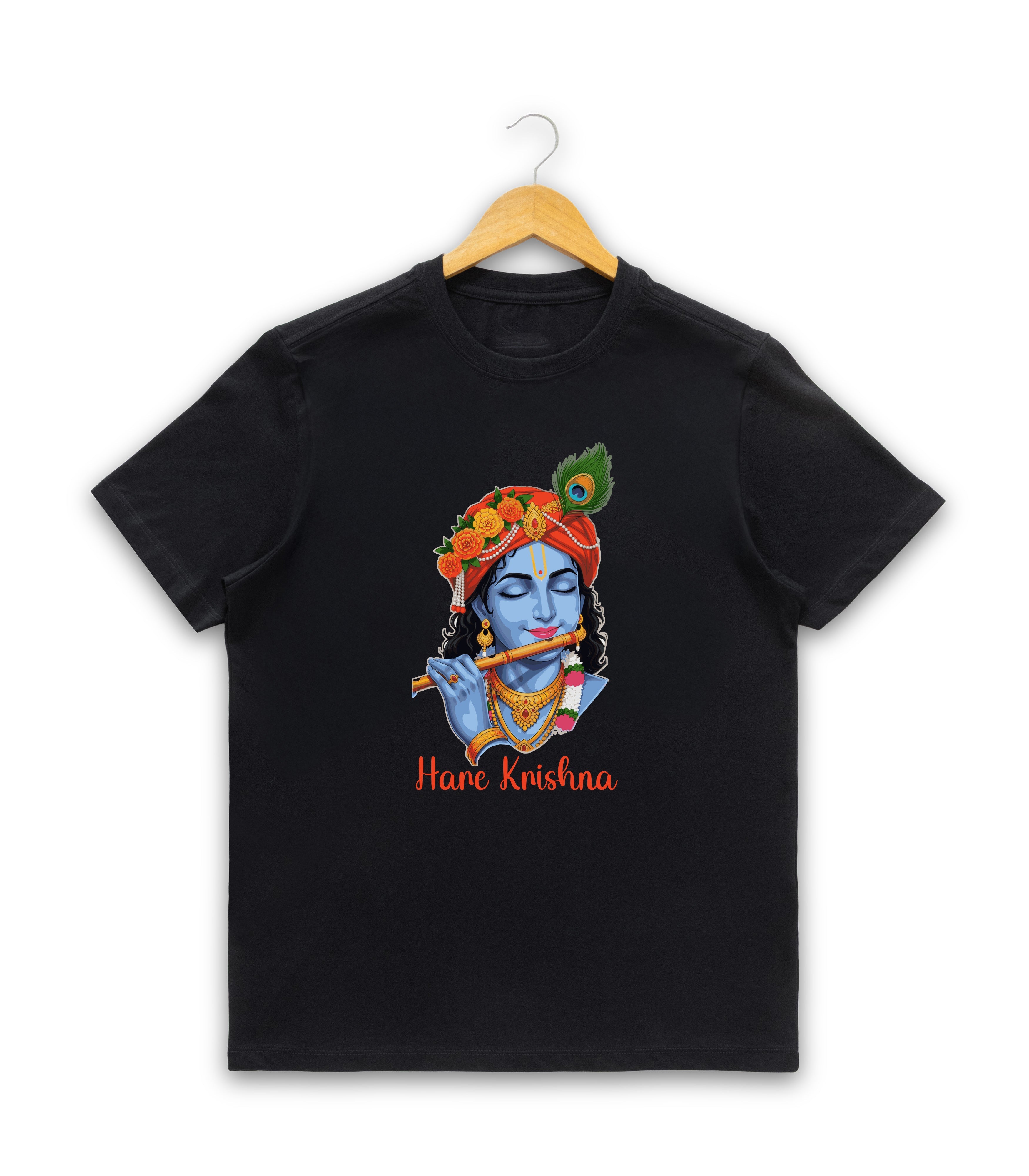 Women’s Graphic Print Round Neck T-Shirt- Krishna (170 GSM single jersey)