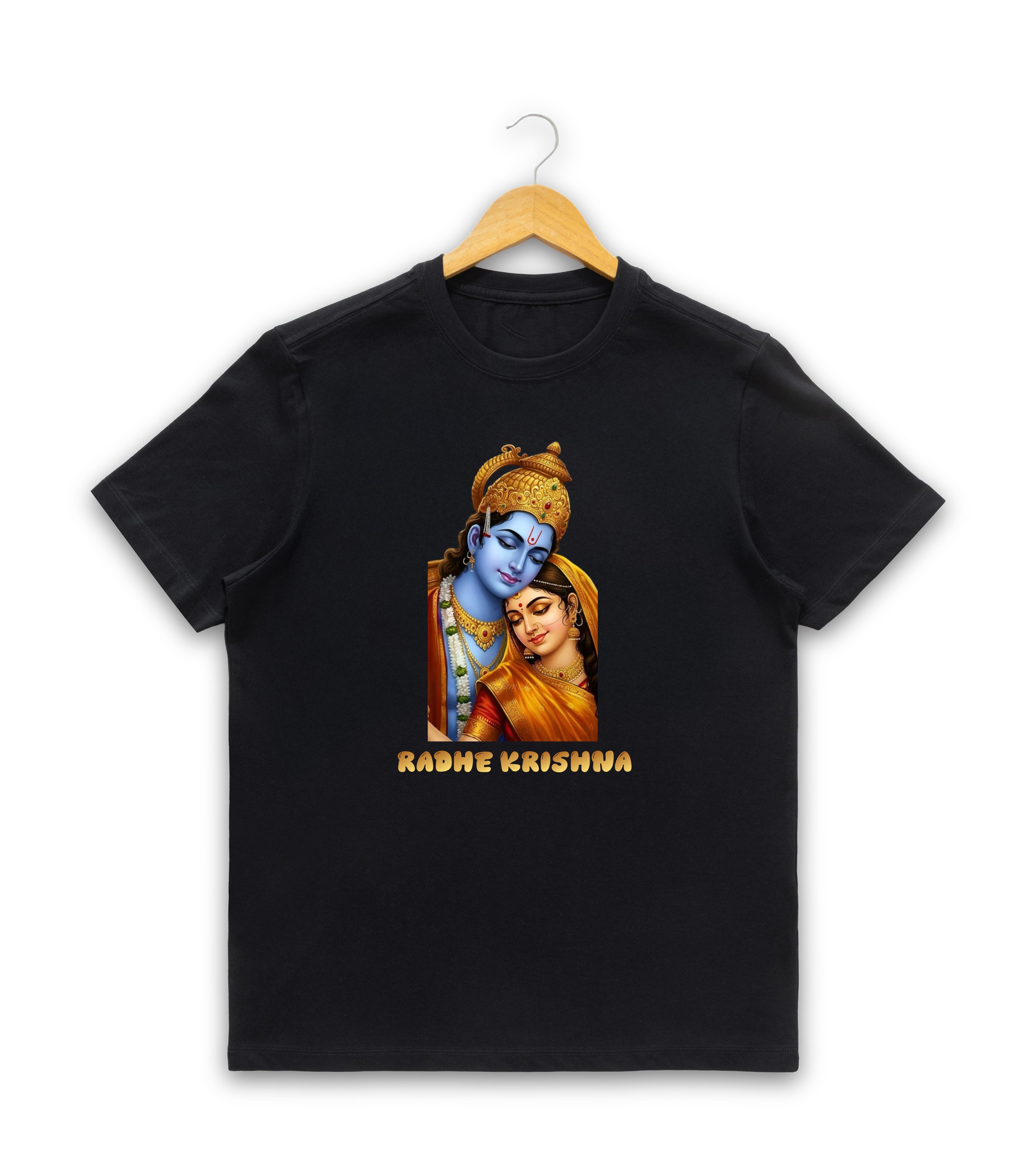 Men’s Graphic Print Round Neck T-Shirt- Krishna (170 GSM single jersey)
